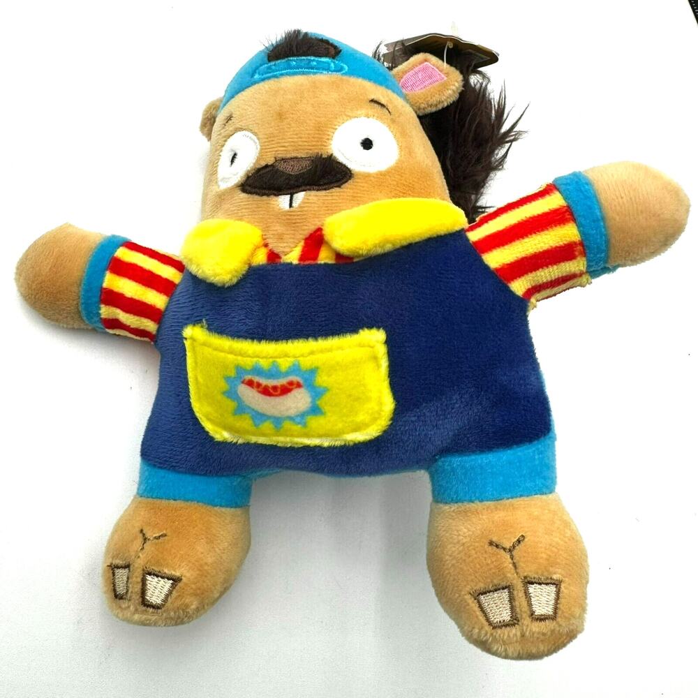 BARK BOX |‎ NEW Chuck the Frying Squirrel Medium Plush Dog Toy Crinkle Squeaker